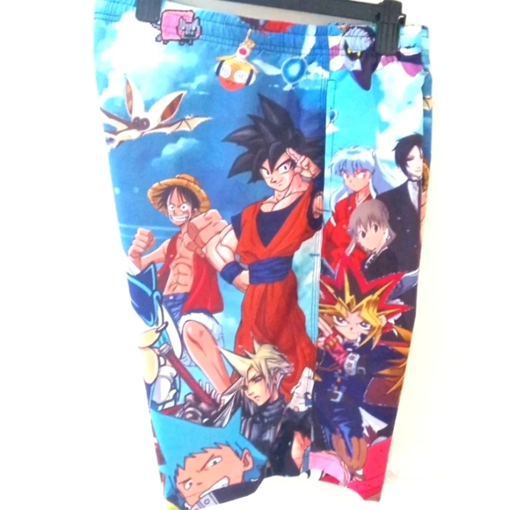 DRAGON BALL Z DRAWSTRING TWO POCKETS MESH LINED SWIM TRUNKS SIZE XL NWOT - Picture 4 of 8